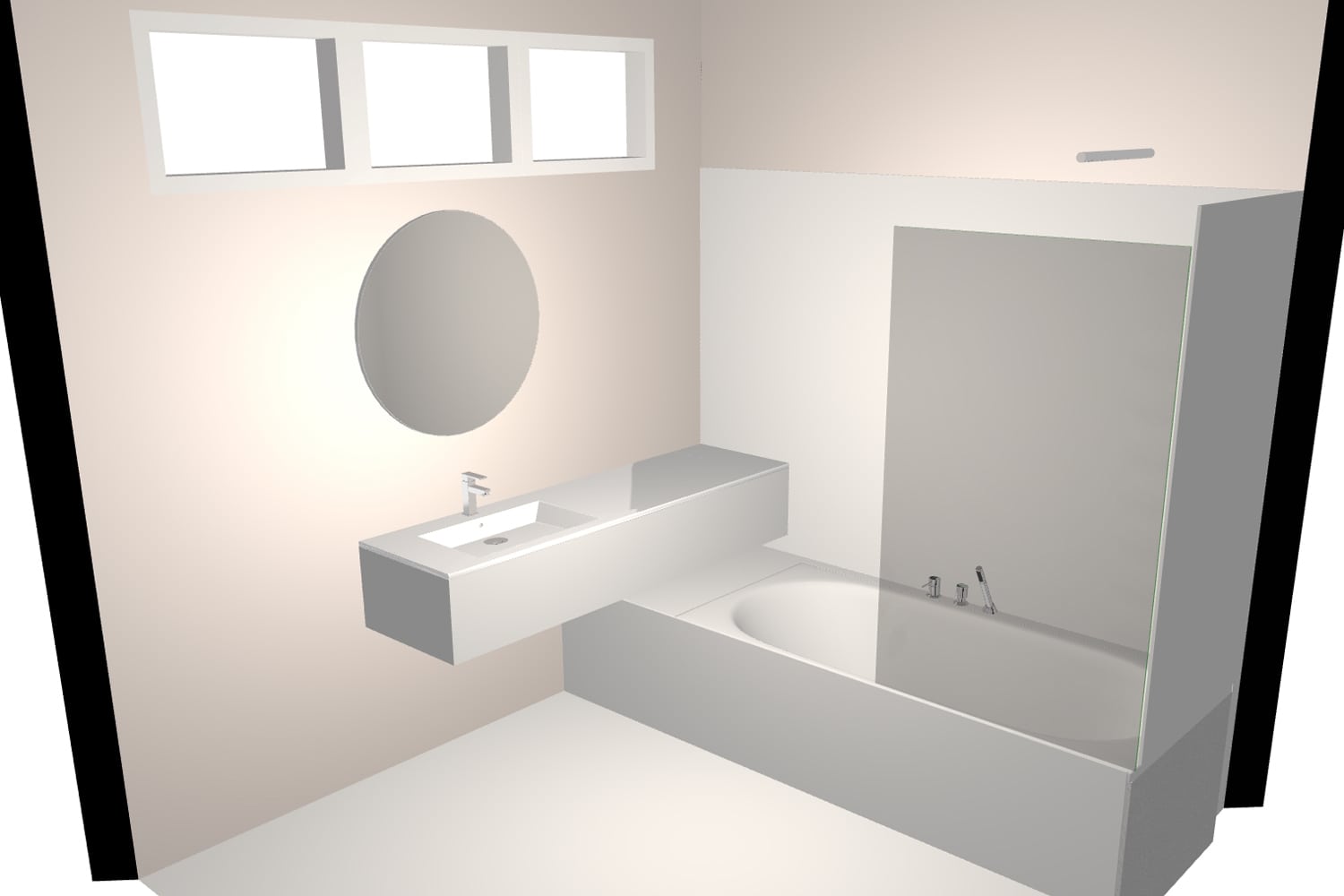 badkamer renoveren 3D-plan